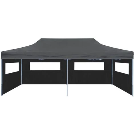 Pop-Up Partyzelt Mit Seitenwänden Faltbar 3 X 6 M Anthrazit VidaXL – Bild 2