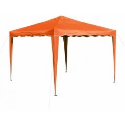 DEMA Pavillon Gartenpavillon Faltpavillon 3x3m Orange Garten Partyzelt
