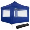 TECTAKE Faltbarer Garten Pavillon 3x3m Mit 4 Seitenteilen - Partyzelt, Anbaupavillon, Festzelt