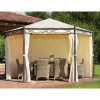 CAESAROO Pavillon Sechseckige 4 M Aus Eisen Anthrazitgrau | Sand