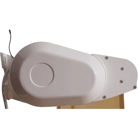 Elektrische Kassetten-Markise HHG-606, Vollkassette, 5x3m Ausfahrbarer Volant ~ Polyester Grau/Weiß – Bild 5