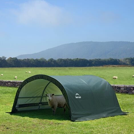 ShelterLogic Weidezelt "Run-In" Weideunterstand, 300 X 260 X 150 Cm Grün 7,8 M²