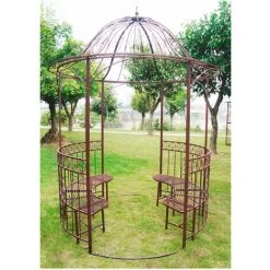 DEMA Garten Pavillon Metallpavillon 200x295cm Gartenpavillon SUN Nostalgie Antik-Look