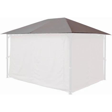 Quick-Star Ersatzdach Für Garten Pavillon 3x4m Taupe / Beigegrau RAL 7006 Pavillondach Ersatzbezug – Bild 3