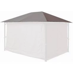 Quick-Star Ersatzdach 250g Garten Pavillon 3x4m Taupe / Beigegrau RAL 7006 Antik Pavillondach Ersatzbezug