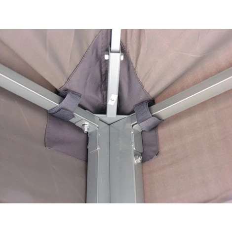 Quick-Star Set Ersatzdach Und 2 Seitenteile Für Pavillon 3x3m Grau RAL 7012 Pavillondach Ersatzbezug Seitenwand Mit Reißverschluss – Bild 2