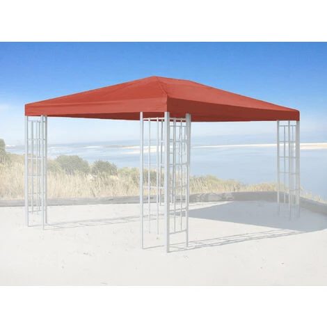 Quick-Star Ersatzdach Für Rank Pavillon 3x4m Terra / Rotorange RAL 2001 Ersatzbezug Pavillondach