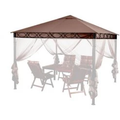 Quick-Star Ersatzdach 3x3m Stil Pavillon Taupe