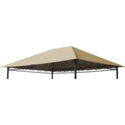 Quick-Star Ersatzdach 3x4m Stil Pavillon Sand Ersatzplane Ersatzbezug