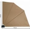 Quick-Star Sichtschutz Fächer 115 X 115 Cm EASY MOUNT BEIGE Blickdicht Balkon Trennwand Windschutz Sonnenschutz