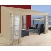 Quick-Star Rank Anbau 3x4m Sand Mit 3 Seitenteilen Anbaupavillon Terrassendach
