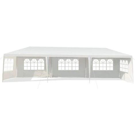 COSTWAY 3x9m Gartenpavillon Partyzelt Mit 5 Abnehmbaren Seitenw?nde, Faltpavillon Bierzelt UV-Schutz, Gartenzelt Faltbar, Faltzelt Pavillon – Bild 4