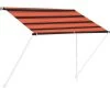 Einziehbare Markise 100x150cm Orange Braun VidaXL