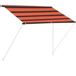 Einziehbare Markise 100x150cm Orange Braun VidaXL