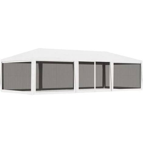Partyzelt Mit 4 Netz-Seitenwänden 4 X 9 M Weiß VidaXL