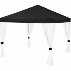 TrendLine Ersatzdach 3 X 3 M Für Pavillon DeLuxe Schwarz Pavillondach