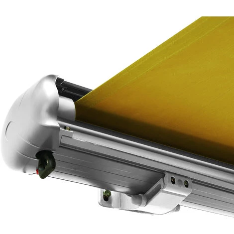 NEMAXX Kassettenmarkise Elektrisch Vollkassettenmarkise Mit LED, Markise Gelb, Kassette Weiß, Funk Fernbedienung, Wasserdicht, 300x250 Cm (3x2,5m) – Bild 2