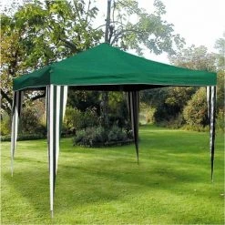 BURI Ruck-Zuck-Pavillon Klappbar 3x3m Grün Partyzelt Gartenpavillon Gartenzelt Zelt