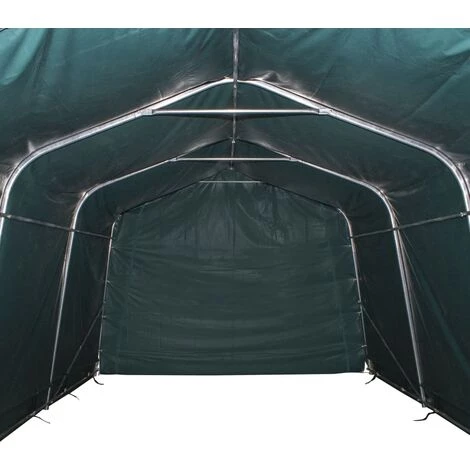 Weidezelt PVC 550 G/m² 3,3×8 M Dunkelgrün VidaXL – Bild 5