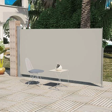 TOPDEAL Terrassenmarkise Seitenmarkise 160 X 300 Cm Creme 26257