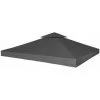 Topdeal Pavillon Abdeckung Ersatzdach 310 G/m2 Dunkelgrau 3x3 M 26290