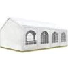 PROFIZELT24 Hochwertiges Partyzelt 3x9 M Pavillon Zelt 240g/m² PE Plane Gartenzelt Festzelt Wasserdicht Weiß