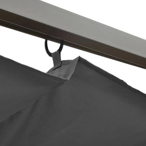 Pergola Mit Ausziehbarem Dach Anthrazit 3x3 M Stahl 180 G/m² VidaXL – Bild 5