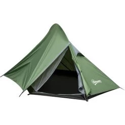 Outsunny Zelt Für 2 Personen Campingzelt Mit Heringen Glasfaser Polyester Dunkelgrün 345 X 150 X 112 Cm