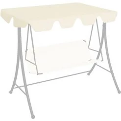 YOUTHUP Ersatzdach Für Gartenschaukel Creme 192x147 Cm 270 G/m2
