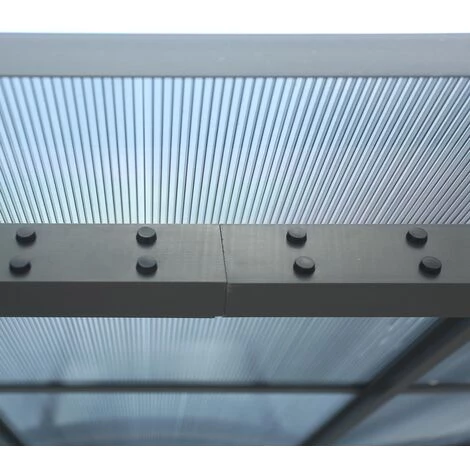 BRAST Alu-Pavillon Premium 3.6x4.8m Grau Festes Dach Wasserdicht + Moskitonetz – Bild 4