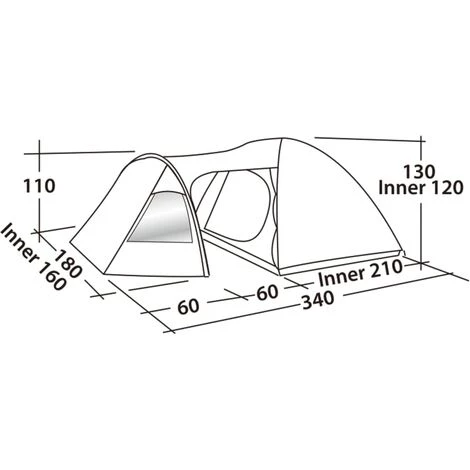 Zelt Blazar 300 Für 3 Personen Grün Easy Camp – Bild 3