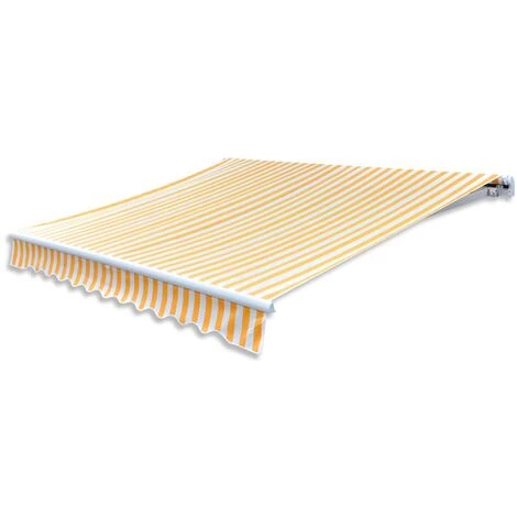 ABCRITAL Markisenbespannung Canvas Sonnenblumengelb & Weiß 4x3 M – Bild 2