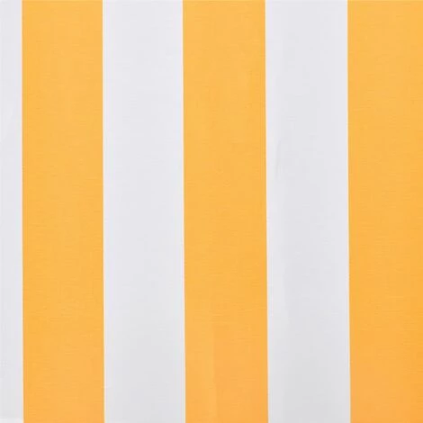 ABCRITAL Markisenbespannung Canvas Sonnenblumengelb & Weiß 4x3 M – Bild 3