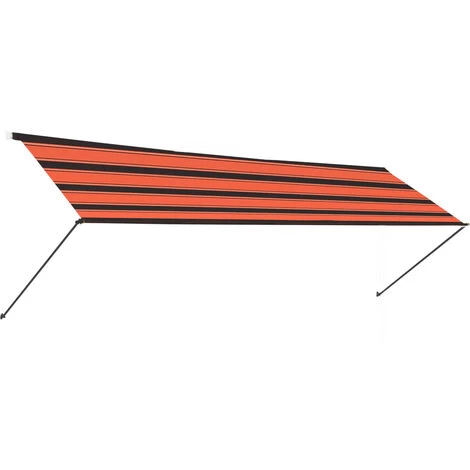 ABCRITAL Einziehbare Markise Mit LED 300×150 Cm Orange Und Braun – Bild 4