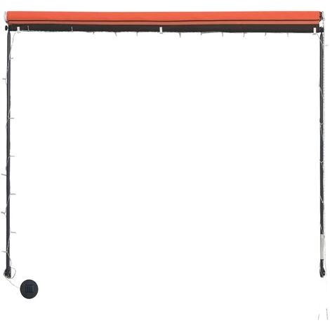 ABCRITAL Einziehbare Markise Mit LED 300×150 Cm Orange Und Braun – Bild 5