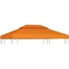 ABCRITAL Pavillon-Dachplane Ersatzdach 310 G/m² Terracotta-Rot 3×4 M