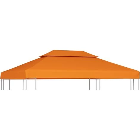 ABCRITAL Pavillon-Dachplane Ersatzdach 310 G/m² Terracotta-Rot 3×4 M