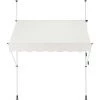 ML-Design Klemmmarkise 150 X 120 Cm, Beige, Höhenverstellbar, Ohne Bohren, UV-beständig, Einziehbar Manuell, Aus Metall Und Polyester, Markise Mit Handkurbel, Balkonmarkise Sonnenschutz Balkon