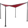 Pergola HHG-885, Garten Pavillon Sonnensegel, Stabiles Stahl-Gestell ~ 3x3m Bordeaux