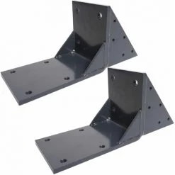 2er-Set Dachsparrenadapter Für Kassetten-Markise HHG-442 H123, Dachsparren Halterung Adapter ~ Anthrazit