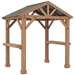 Westmann Holz BBQ Grill Pavillon Laval 6x7 Natur 174x245 Cm