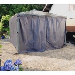 Palram - Canopia Polyester Pavillon Palermo 4300 Vorhänge Grau