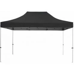 GREADEN Schwarzes Faltpavillon 3x4.5m 32mm Stahlrohr Plane 220g / M² 100% Wasserdichte PVC-BESCHICHTUNG Gartenpavillon Empfangspavillon + Transporttasche