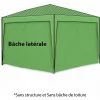 GREADEN 4 Seitenwände Vom Pavillon (OHNE STRUKTUR)3X3M - GRÜN - 3 Wände Ohne Fenster + Eine Wand Mit Einer Tür - 420D Versilbertes Polyester, NUR Für 30MM Röhren
