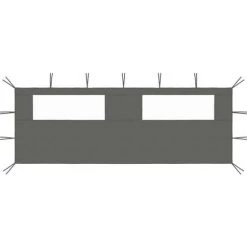 Pavillon-Seitenwand Mit Fenstern 6x2 M Anthrazit VidaXL