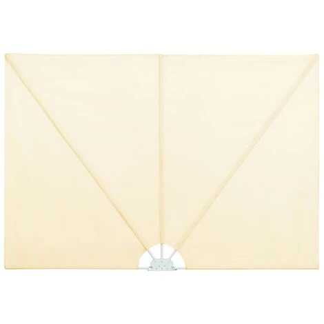 ABCRITAL Faltbarer Terrassen-Seitenfächer Creme 240×160 Cm – Bild 2