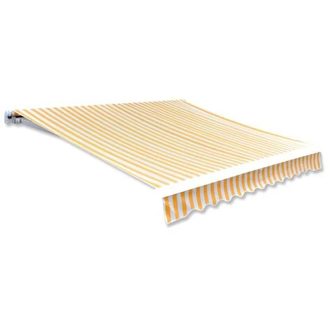 ABCRITAL Markisenbespannung Canvas Orange & Weiß 350×250 Cm