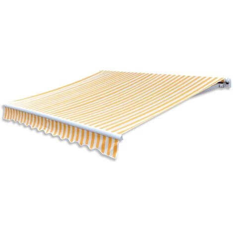 ABCRITAL Markisenbespannung Canvas Orange & Weiß 350×250 Cm – Bild 2