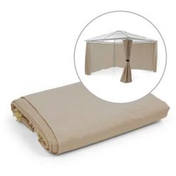 Blumfeldt Pantheon Solid Sky Pavillon-Seitenwände 3x4 4 Stück 140g/m²