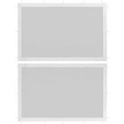 ABCRITAL Partyzelt-Seitenwände 2 Stück Mesh Weiß